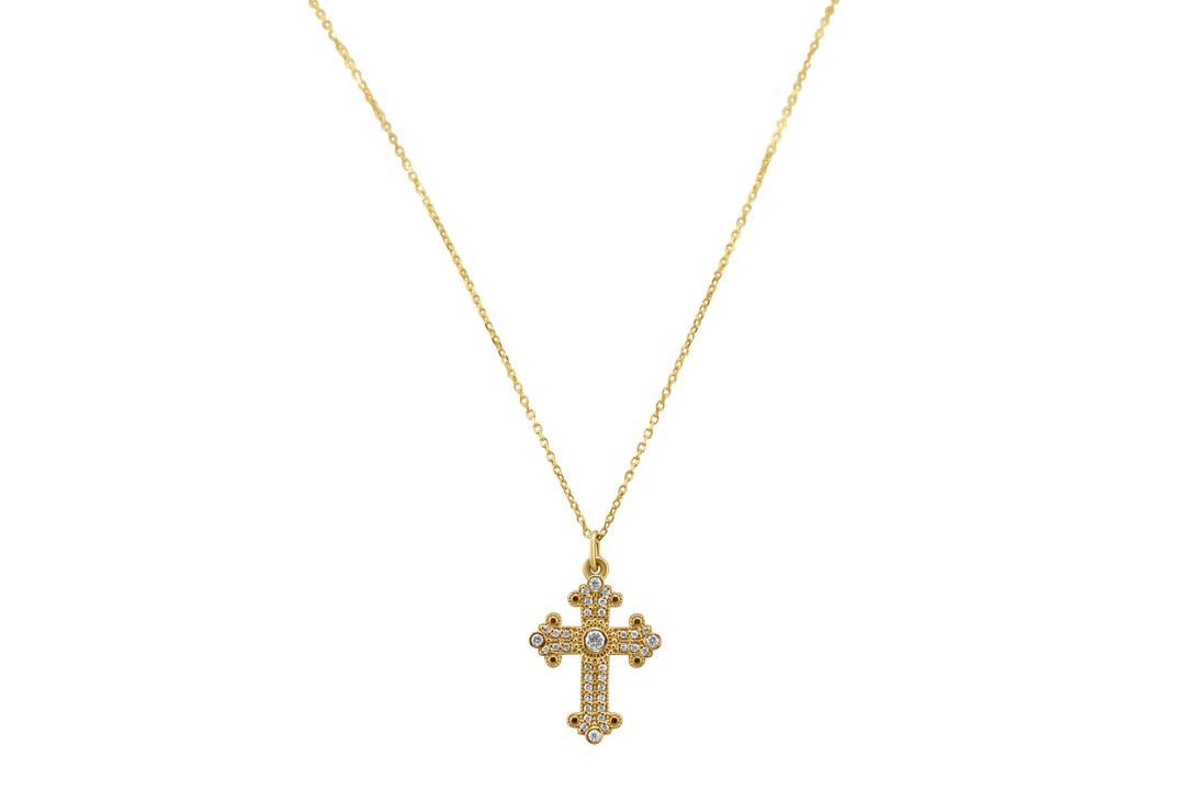 Diamond cross necklace