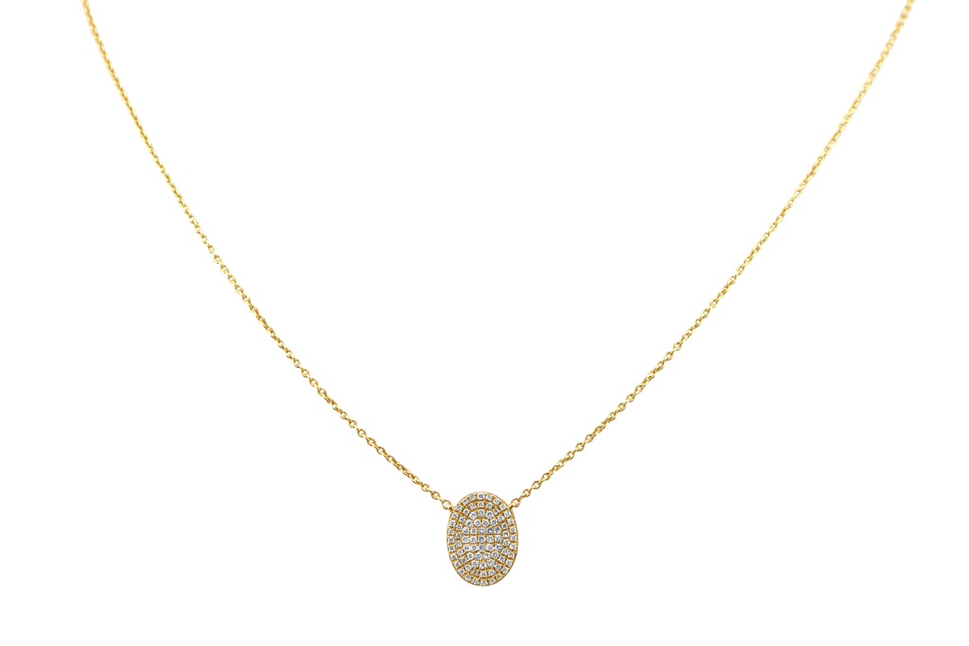 Diamond oval pendant