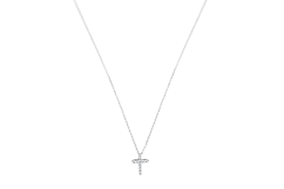 Diamond cross necklace