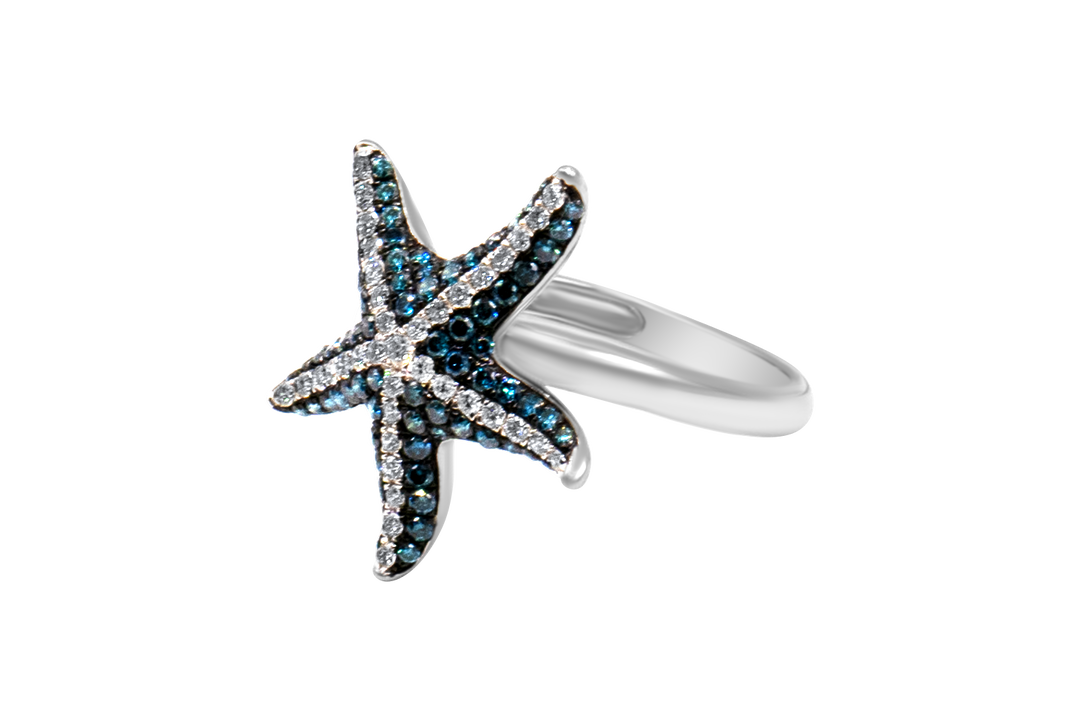 Starfish diamond ring