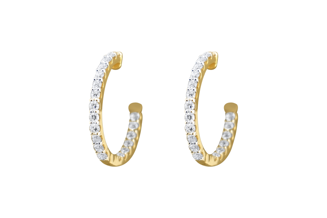 IN & OUT diamond hoops