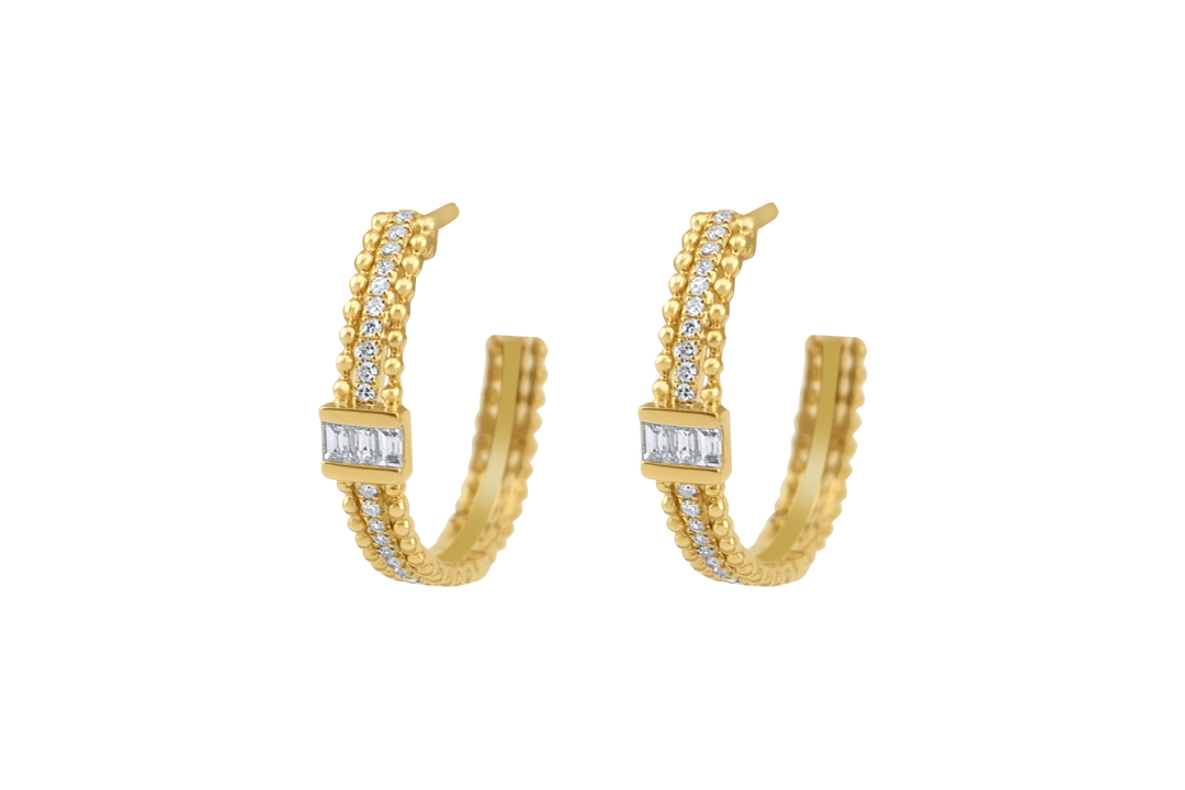 Diamond Huggies Earrings