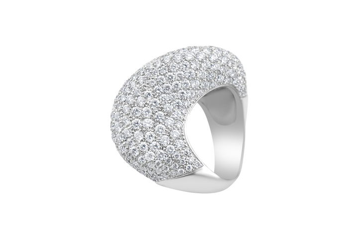 Micro Pave dome shape ring