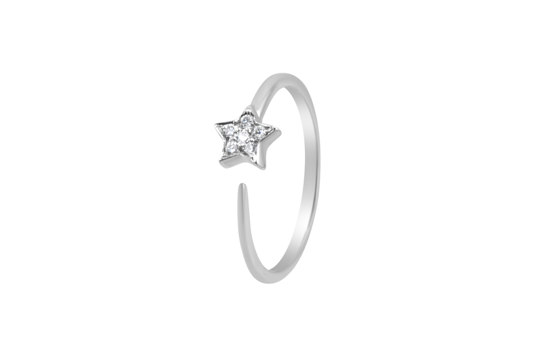 Diamond star ring