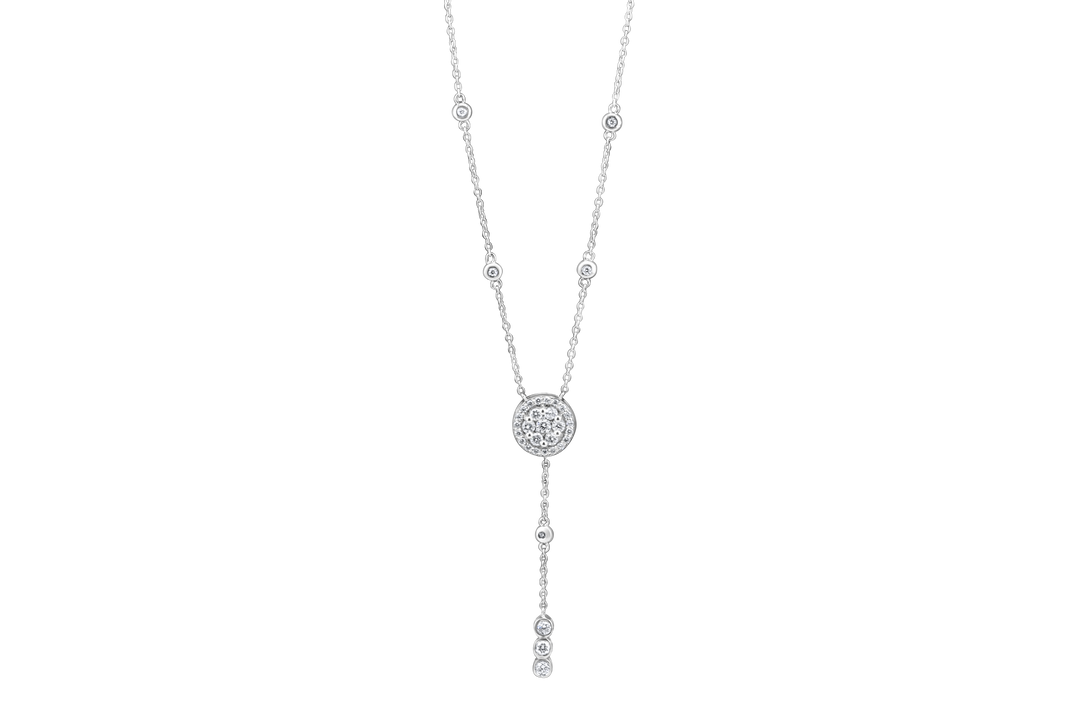 Diamonds by the yard pave pendant necklace