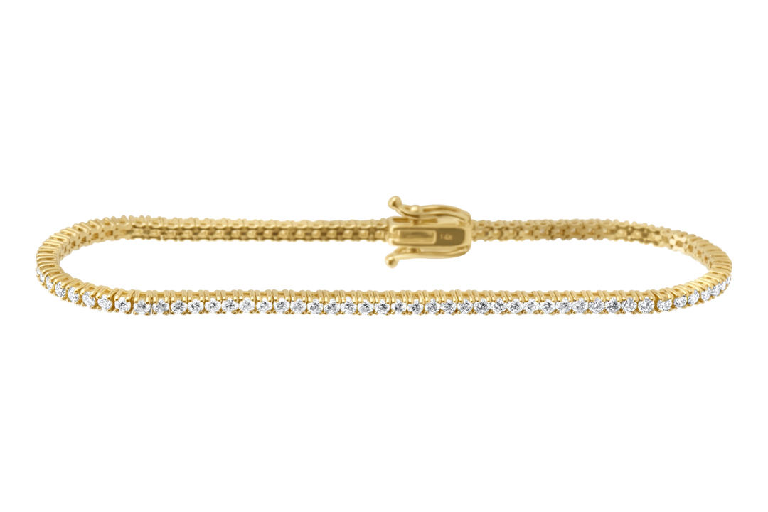 Micro Yellow Gold Tennis Bracelet