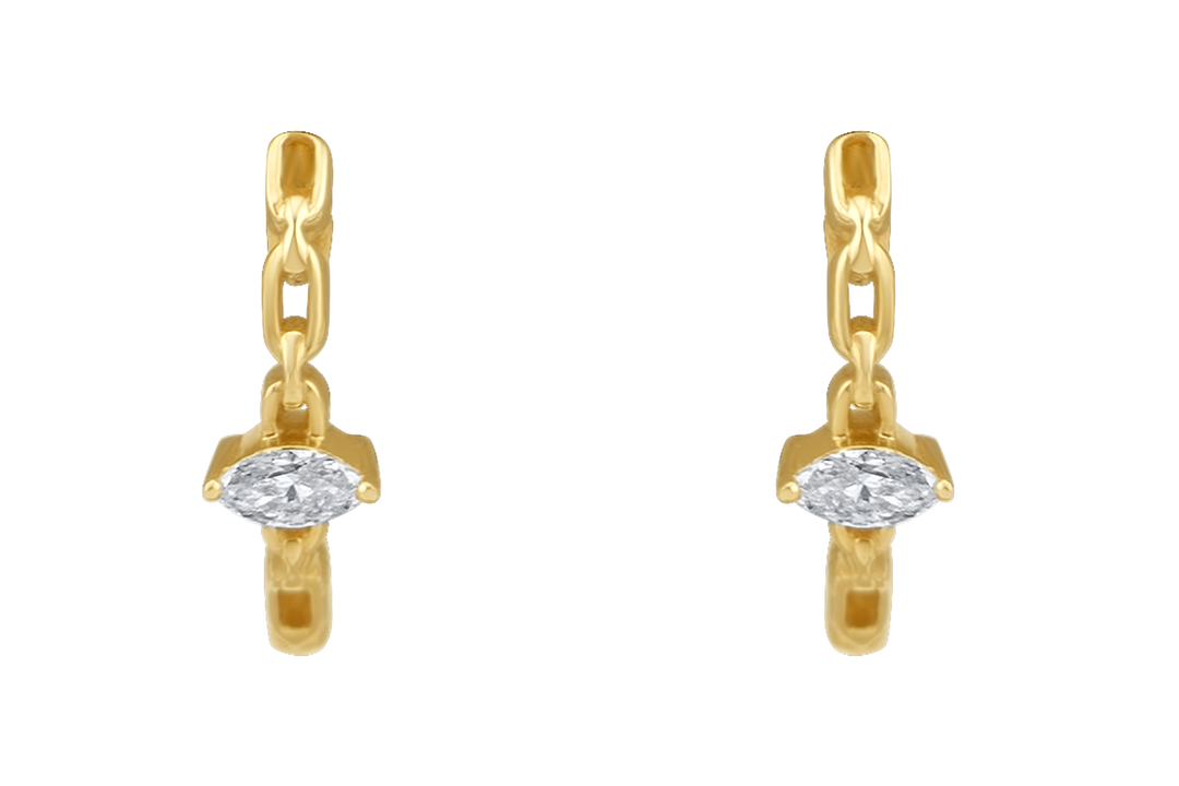 Diamond huggies earrings