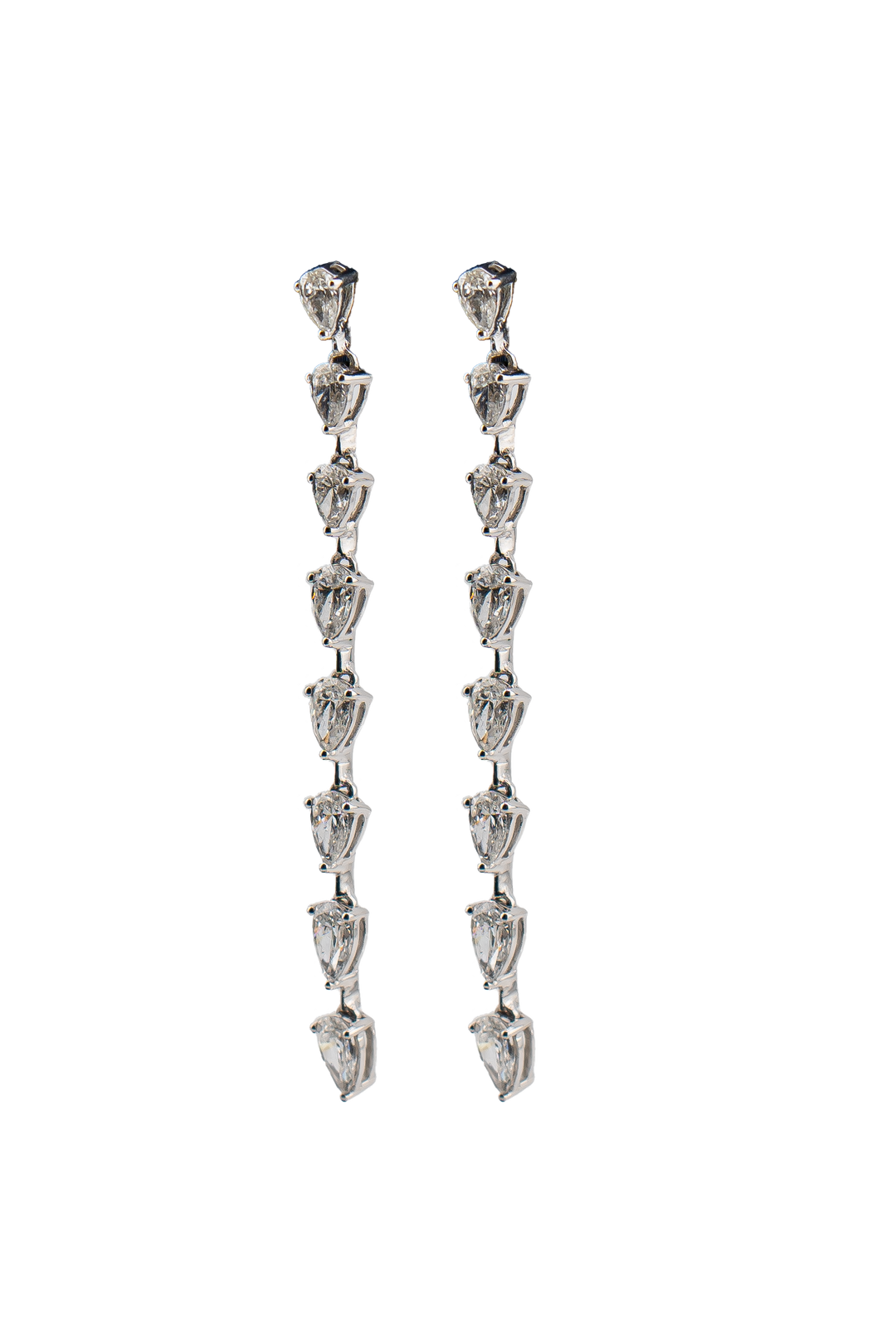Pear Diamond Drop Earrings